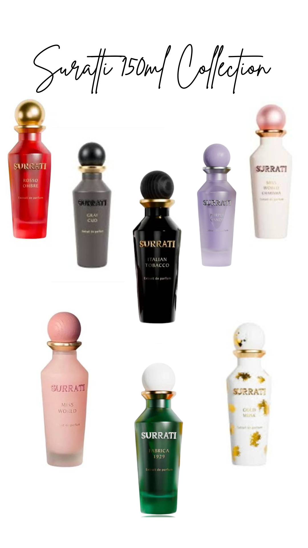 Suratti 150ml Newest Collection Females and Males Extrait De Parfum