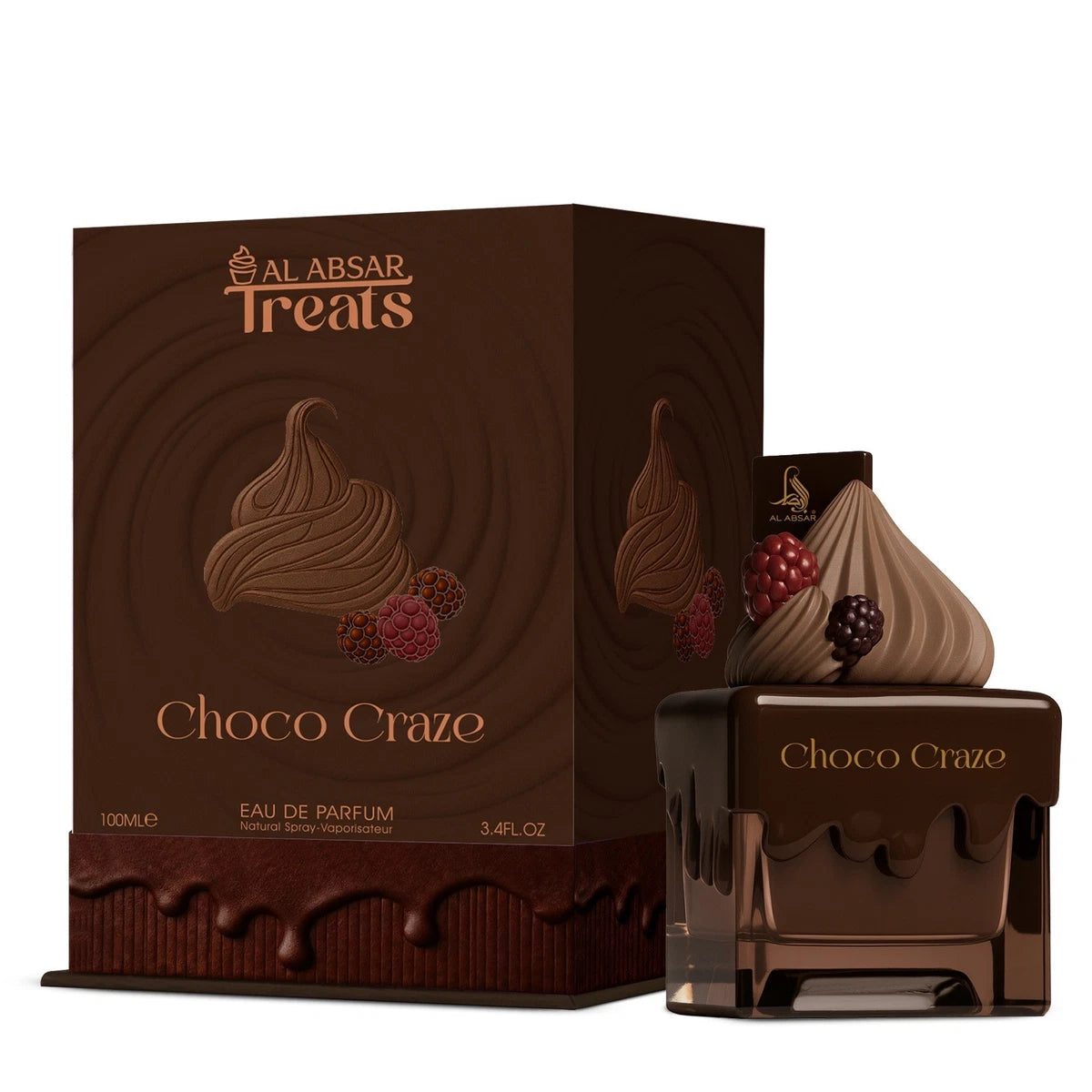 Choco Craze Eau de Parfum 100ml by Al Absar Treats | Rich Chocolate Gourmand