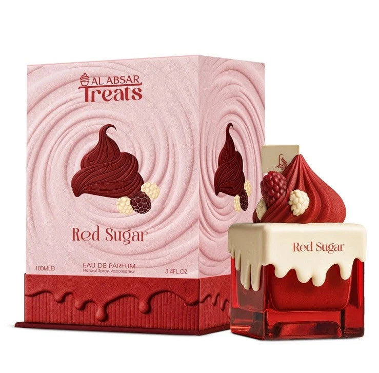 Red Sugar Eau de Parfum 100ml by Al Absar Treats | Sweet Gourmand Fragrance