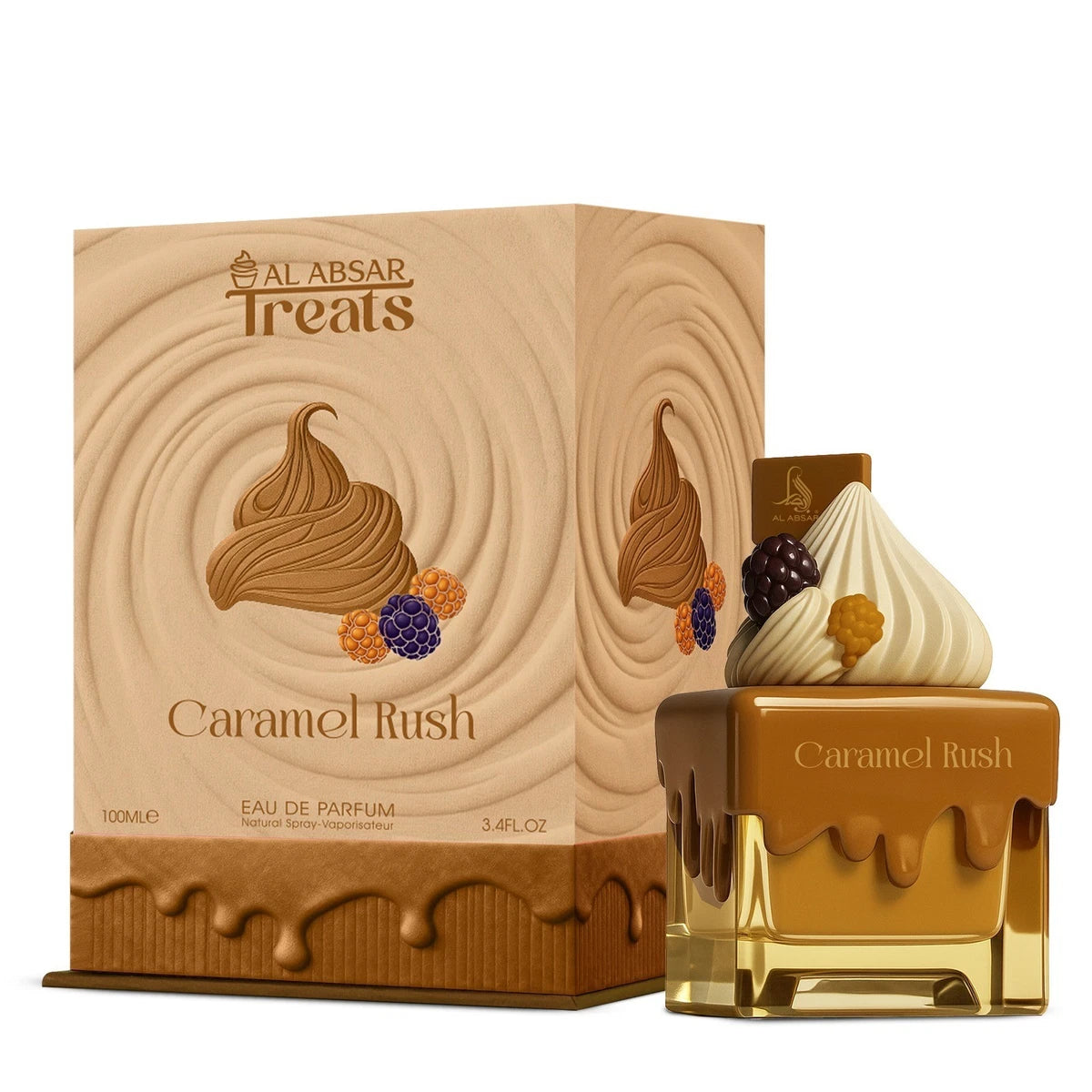 Caramel Rush Eau de Parfum 100ml by Al Absar Treats Sweet Gourmand Unisex Parfum